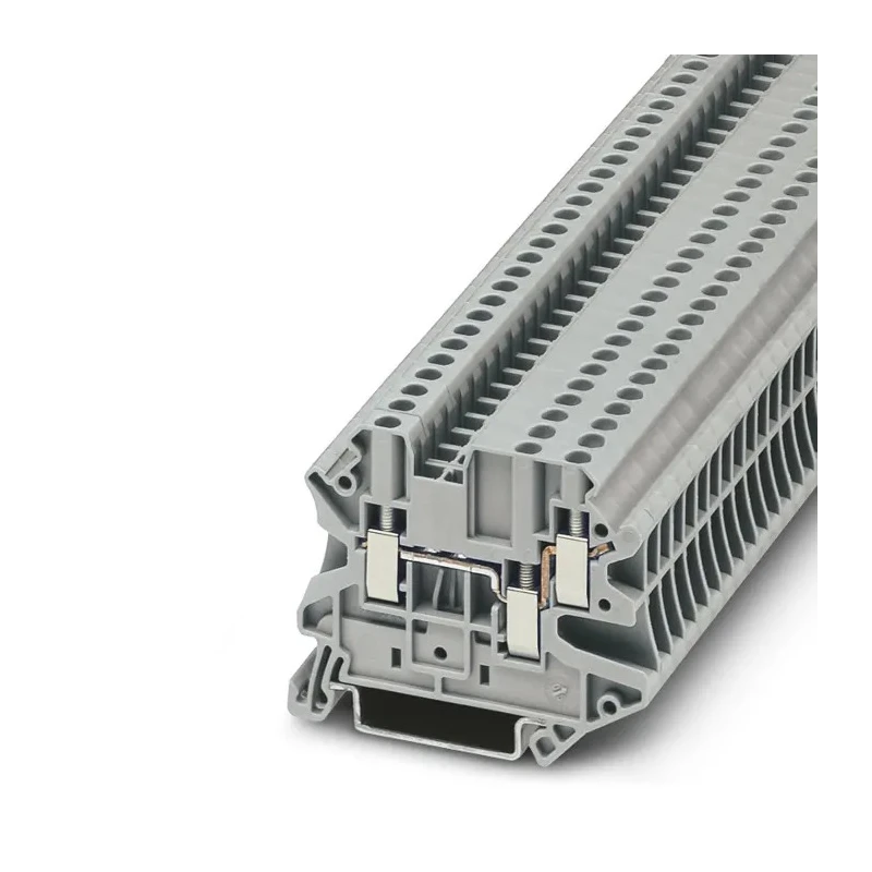 Phoenix Contact Feed Through Terminal Block UT 2.5-TWIN Series, Grey, 0.14mm² to 4 mm², 1-Level, Screw Termination 3044513
