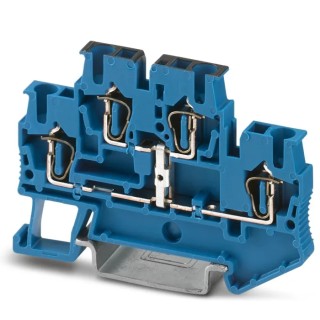 Phoenix Contact DIN Rail Terminal Block Blue 0.08mm² to 4mm² 2-Level Spring Cage 22A 500V 3035108