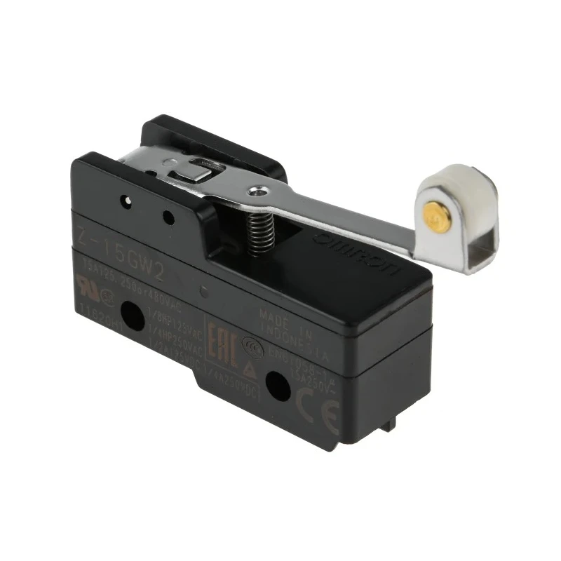 Omron Z Series Roller Lever Limit Switch, SPDT, IP00, Thermosetting Resin Housing, 500V ac, 15A 