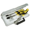 Stanley 3 Piece Carbon Steel Wood Chisel Set Forged Chrome-Carbon Blades Soft-Grip CAB Handle 2-16-883