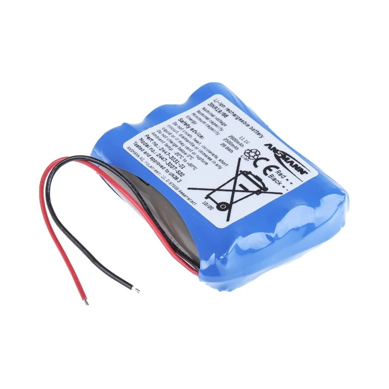 Ansmann Lithium-ion Rechargeable Battery Pack 10.8 V 2600 mAh Wire Terminal 2447-3007