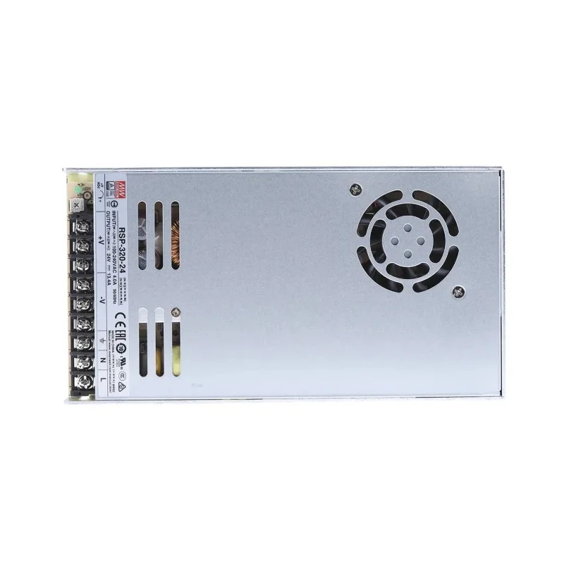 MEAN WELL RSP-320-24 Switching Power Supply 24V DC 321.6W Universal Input 88-264V AC 124-370V DC Chassis Mount RSP-320-24
