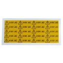 RS PRO Black Yellow Vinyl Safety Label 415V AC Text 20 mm x 60 mm 776-0942