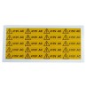 RS PRO Black Yellow Vinyl Safety Label 415V AC Text 20 mm x 60 mm 776-0942