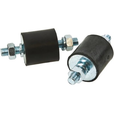 FIBET Circular M4 Anti-Vibration Mount Male to Male Bobbin with 23.5 daN Compression 15 mm OD 8 mm Height 1508VV10-60