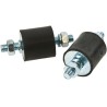 FIBET M8 x 23 mm Anti-Vibration Mount Male to Male Bobbin with 120 daN Compression, 40 mm Outside Diameter, 40 4040VV23-60