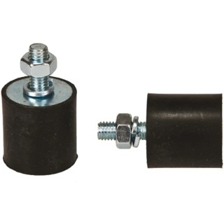 FIBET M6 x 18 mm Anti-Vibration Mount Male Buffer Foot with 28.3 daN Compression, 20 mm OD, 8 mm Height 2008VE18-60
