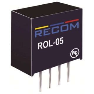 Recom DC/DC Converter Through Hole 12V DC Output, 42 mA Current, 4.5-12V DC Input, 0.5W Power ROL-0512S
