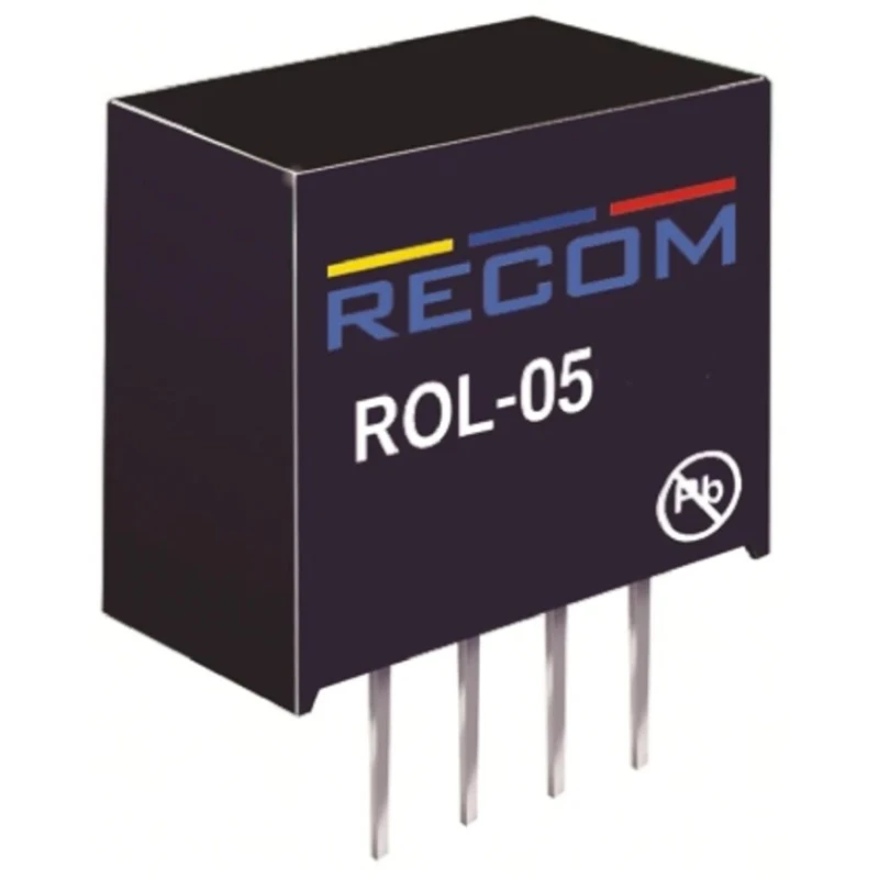 Recom DC/DC Converter Through Hole 12V DC Output, 42 mA Current, 4.5-12V DC Input, 0.5W Power ROL-0512S