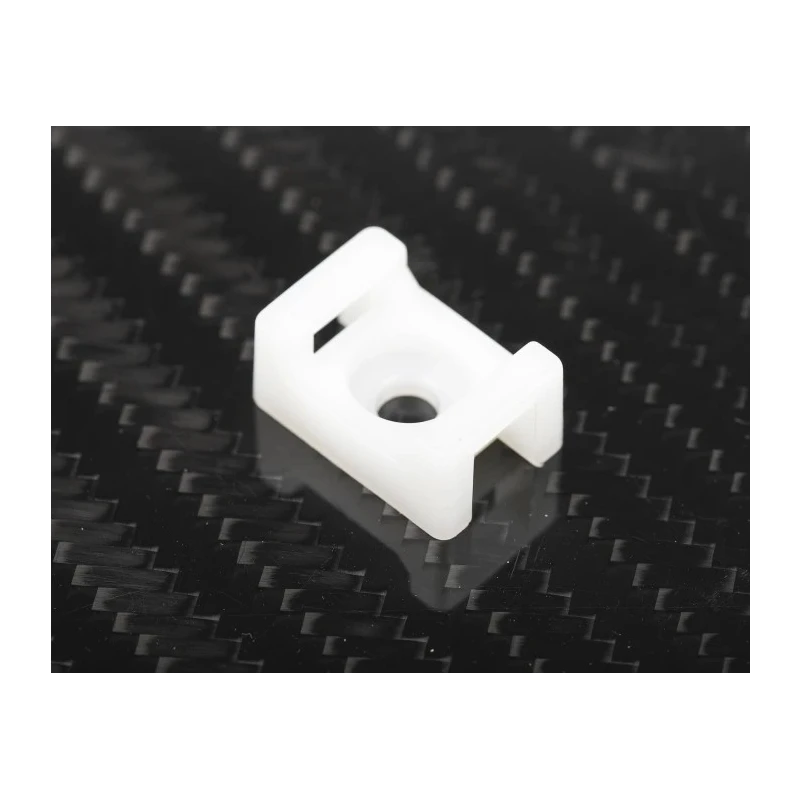 RS PRO White Screw Cable Tie Mount 5 mm x 10 mm x 15 mm 666-717