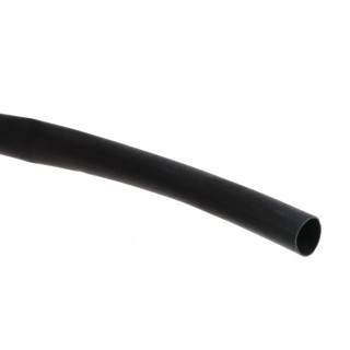RS PRO Flexible Polyolefin Heat Shrink Tubing Black 6.4 mm Sleeve Diameter x 15 m Length 2:1 Shrink Ratio 666-896