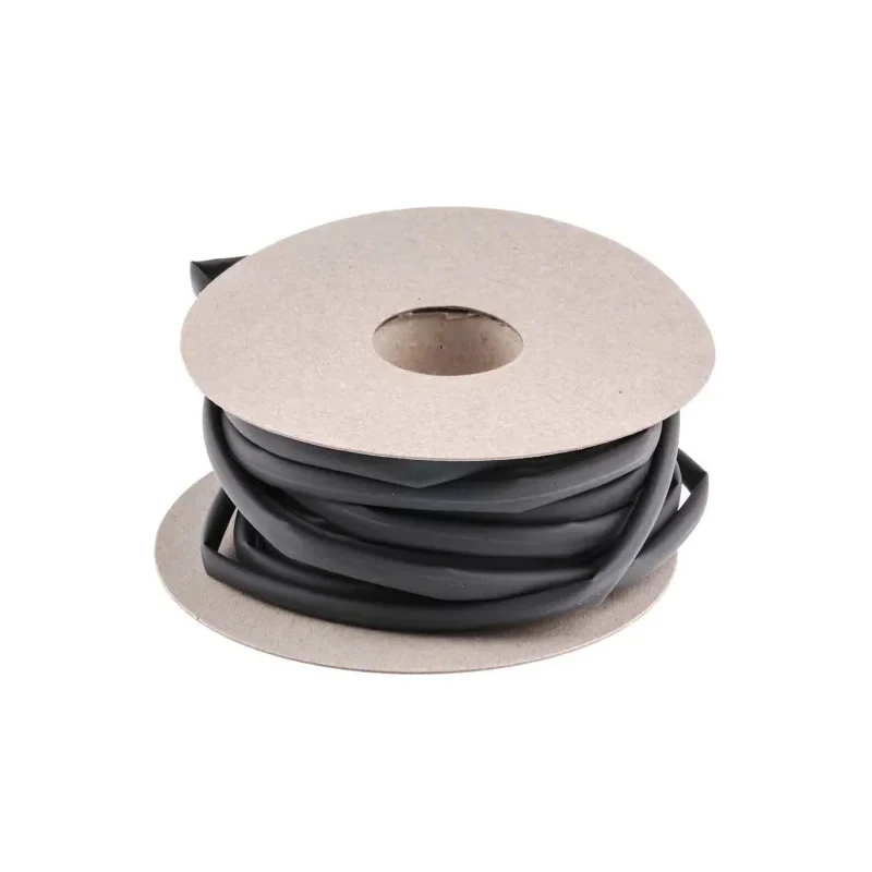 RS PRO Flexible Polyolefin Heat Shrink Tubing Black 6.4 mm Sleeve Diameter x 15 m Length 2:1 Shrink Ratio 666-896
