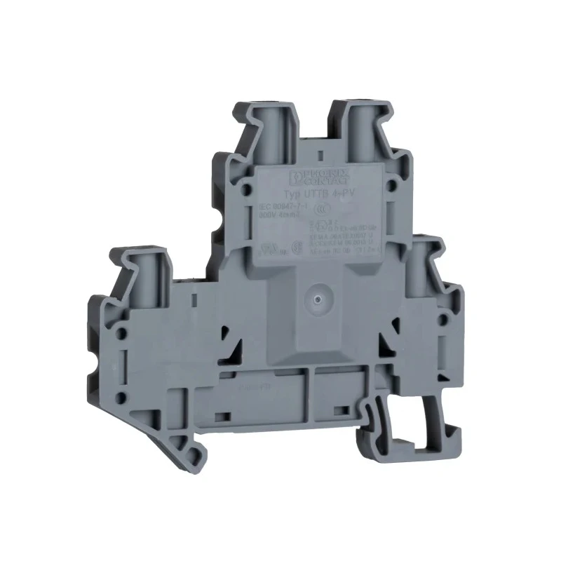 Phoenix Contact UTTB4-PV Series Double Level Feed Through Terminal Block Grey, 0.14mm² to 6 mm², 2-Level, Screw 3044733
