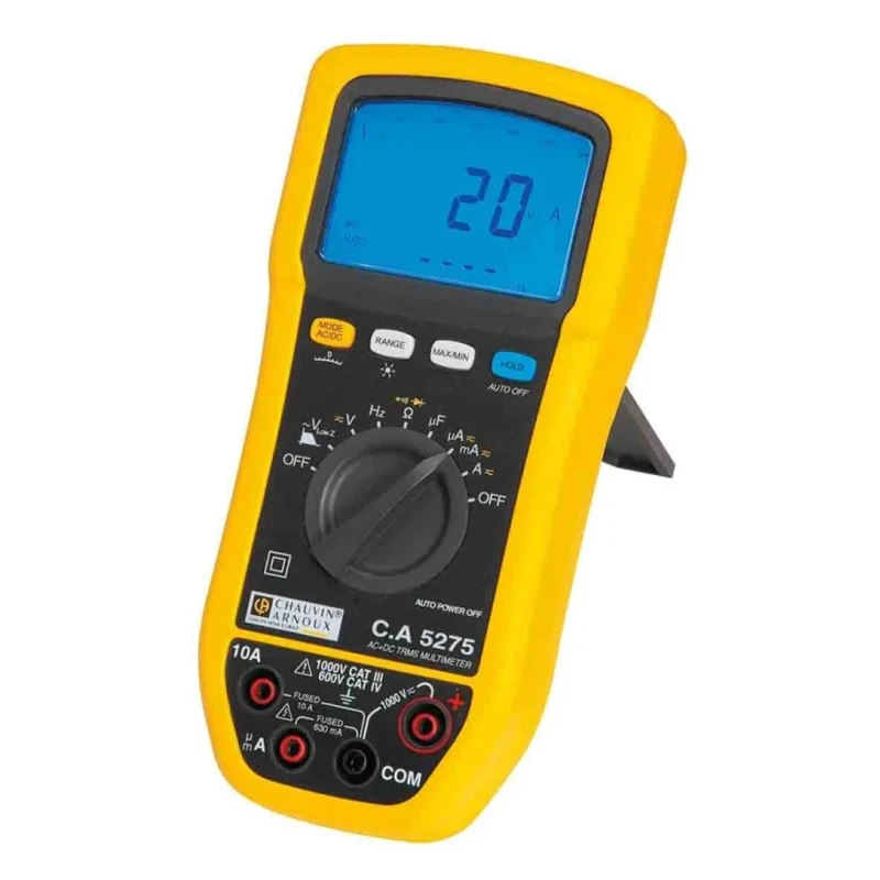 Chauvin Arnoux Handheld Multimeter CA 5275 True RMS 1kV DC Voltage 150h Battery Life P01196775