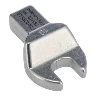 STAHLWILLE Open Ended Insert Spanner Head, 10 mm Size, 9 x 12 mm Insert, Alloy Steel, Chrome Finish 58211010