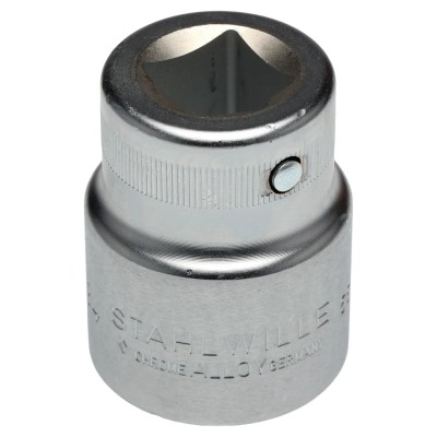 STAHLWILLE 3/4 in Drive 34 mm 6 Point Square Socket, Chrome Finish, 60mm Overall Length 05010034
