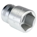 STAHLWILLE 3/4 in Drive 34 mm 6 Point Square Socket, Chrome Finish, 60mm Overall Length 05010034