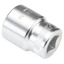 STAHLWILLE 3/4 in Drive 34 mm 6 Point Square Socket, Chrome Finish, 60mm Overall Length 05010034