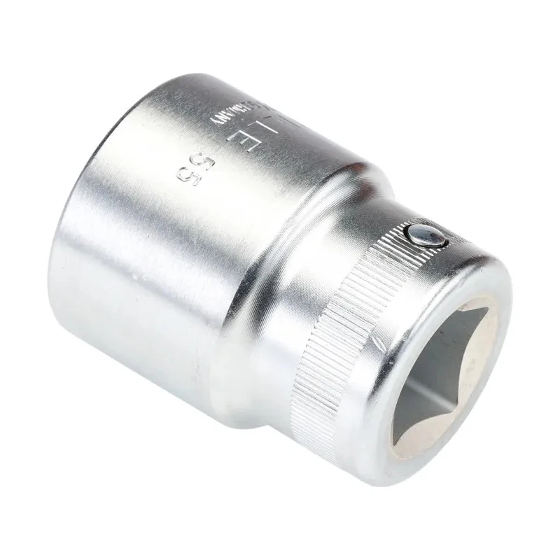STAHLWILLE 3/4 in Drive 34 mm 6 Point Square Socket, Chrome Finish, 60mm Overall Length 05010034