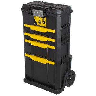 Stanley 2 Drawer Wheeled Aluminium Tool Cabinet Module 35kg Load Capacity 1-79-206