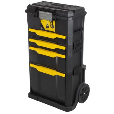 Stanley 2 Drawer Wheeled Aluminium Tool Cabinet Module 35kg Load Capacity 1-79-206