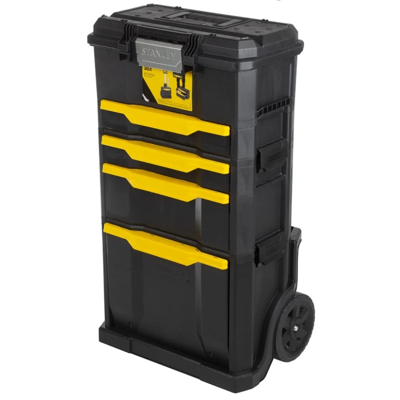 Stanley 2 Drawer Wheeled Aluminium Tool Cabinet Module 35kg Load Capacity 1-79-206