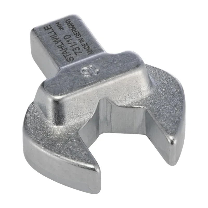 STAHLWILLE Open Ended Insert Spanner Head Alloy Steel 16 mm Size, 9 x 12 mm Insert, Chrome Finish 58211016
