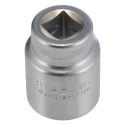 STAHLWILLE 1/2 in Drive 24 mm 6 Point Square Socket, Chrome Plated Steel, 42mm Overall Length 03030024