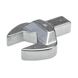 STAHLWILLE Open Ended Insert Spanner Head with 14 x 18 mm Insert Size, 27 mm, Alloy Steel, Chrome Finish 58214027