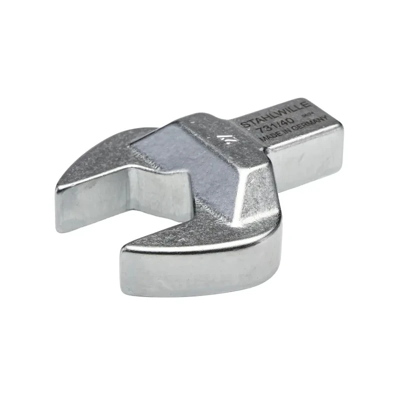 STAHLWILLE Open Ended Insert Spanner Head with 14 x 18 mm Insert Size, 27 mm, Alloy Steel, Chrome Finish 58214027