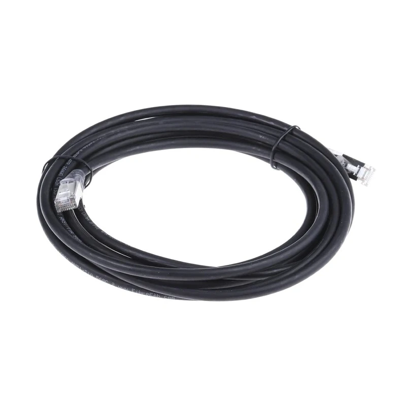 RS PRO Shielded Cat6a Ethernet Cable RJ45 Male to RJ45 Male 5 m Black Low Smoke Zero Halogen Cat6a