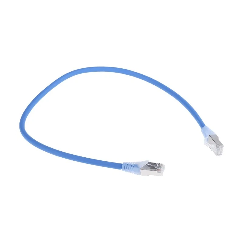 RS PRO Cat6a Ethernet Cable RJ45 Male to RJ45 Male, 0.5 m, Blue, Shielded Low Smoke Zero Halogen Cat6a