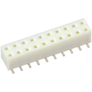 Hirose A3 Series Straight Surface PCB Socket 20-Contact 2 Row 2 mm Pitch Solder A3-20DA-2SV(71)