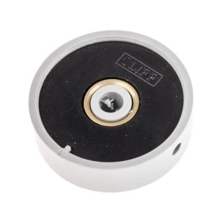 RS PRO 38.6 mm Diameter Grey Polyvinyl Chloride Potentiometer Knob for 6 mm Shaft Screw Fix 777-7306