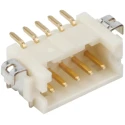 Hirose DF13 Series Right Angle Surface PCB Header, 8 Contacts, 1.25 mm Pitch, 1 Row, Shrouded 