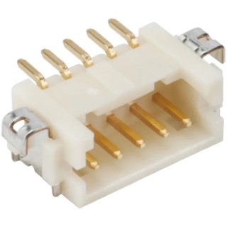 Hirose DF13 Series Right Angle Surface PCB Header, 8 Contacts, 1.25 mm Pitch, 1 Row, Shrouded 