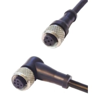 Cynergy3 Sensor Actuator Cable 4-Way M12 Connector 10 m Length Black PUR Jacket 