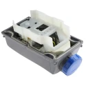Scame Blue Panel Mount Industrial Power Connector 16A 230V IP67 Rated 2P+PE IP67