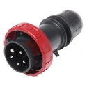 Scame OPTX IP66 Red Cable Mount 3P+N+PE Straight Industrial Power Connector ATEX 16A 415V 