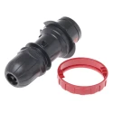 Scame OPTX IP66 Red Cable Mount 3P+N+PE Straight Industrial Power Connector ATEX 16A 415V 