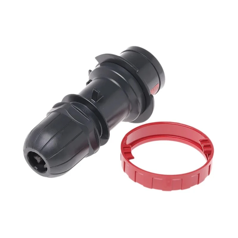 Scame OPTX IP66 Red Cable Mount 3P+N+PE Straight Industrial Power Connector ATEX 16A 415V 
