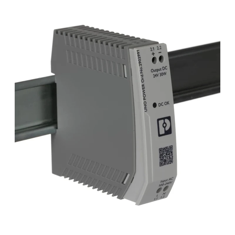 Phoenix Contact UNO POWER Switched Mode DIN Rail Power Supply 264V AC Input 24V DC, 1.25 A Output, 30W 2902991