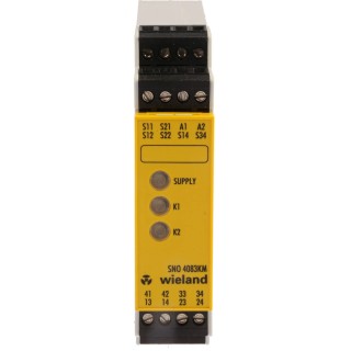 Wieland 24V DC Safety Relay with 3 Safety Contacts and 1 Auxiliary Contact R1.188.3580.0