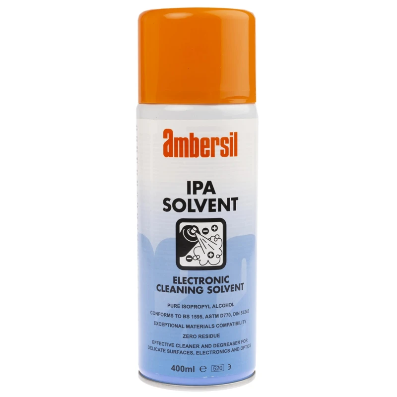 Ambersil Isopropyl Alcohol IPA Solvent 400 ml Aerosol Spray Cleaner for Electronics 31569-AC