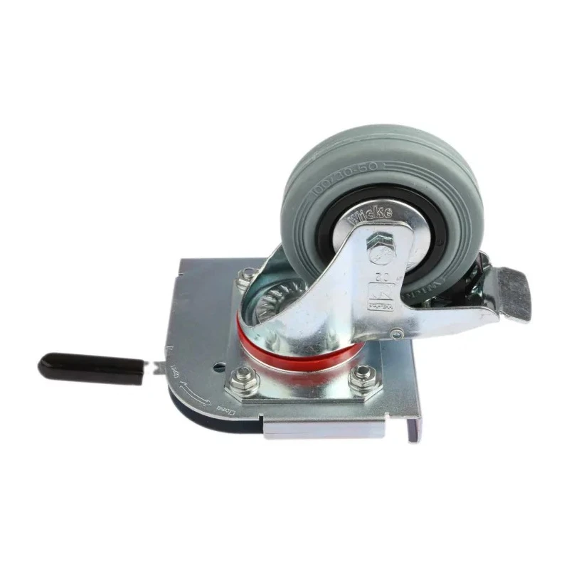 Zarges Braked Swivel Castor Wheel 90 kg Load Capacity 100 mm Diameter Rubber Wheel 40742