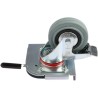 Zarges Braked Swivel Castor Wheel 90 kg Load Capacity 100 mm Diameter Rubber Wheel 40742