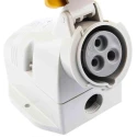 Scame Industrial Power Connector 2P+PE Wall Mount 16A 110V IP66 IP67 OPTIMA-TOP 518.1650T