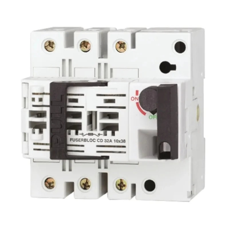 Socomec Fuse Switch Disconnector 3-Pole 32 A 100kA Enclosed DIN Rail Mount 3631 3003
