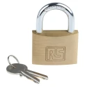 RS PRO Key Brass Padlock, 7 mm Shackle Diameter, 24 mm Shackle Length, 50 mm Body, Brass Material 781-6007