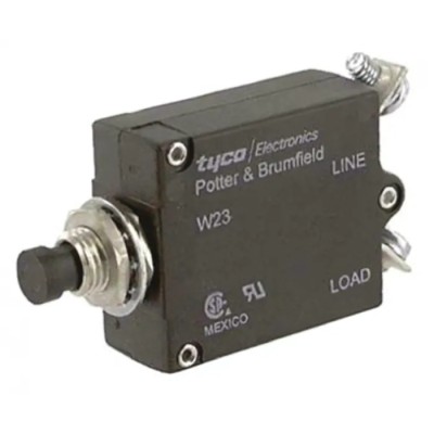 TE Connectivity W23 Thermal Circuit Breaker 50A Current Rating 1-Pole Direct Mount W23-X1A1G-50